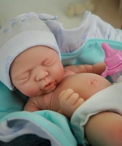 12″ Reborn Baby Dolls Boy, Full Silicone Baby Dolls, Realistic Soft Silicone Newborn Baby Doll, Real Full Body Silicone Baby with Feeding Accessories 2