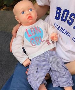 22.5 inch Realistic Full Silicone Baby Doll,Lifelike Reborn Baby Dolls, Toy, and Collectible.Bald Girl 005