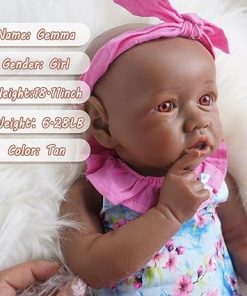 Silicone Reborn Baby Doll Full Body Silicone Baby Doll Realistic Baby Doll Lifelike Reborn Baby Dolls Gift for Kids 2