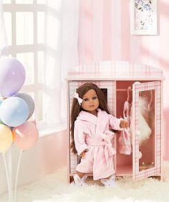 Sophia’s 18″ Doll 6 pc. Aurora Princess Pink Double-Door Armoire with Hangers, Robe, Slippers 2