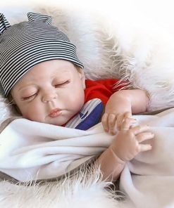 Anatomically Correct 22 Inches Reborn Baby Doll,Sleeping Reborn Dolls with Baby Doll Accessories Vinyl Birthday Gifts for Kids 2