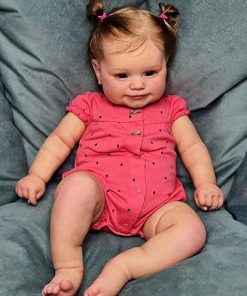 Zero Pam Reborn Baby Dolls Toddler Girl-24 Inch Realistic Newborn Baby Dolls with Soft Cloth Body, Life Like Baby Dolls That Look Real Reborn Babies with Sweet Smile