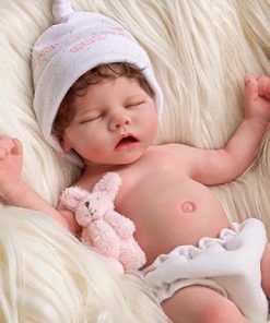 BABESIDE Lifelike Reborn Baby Dolls Girl – 12-Inch Realistic-Newborn Full Platinum Silicone Body Real Life Baby Doll Sleeping Baby with Soft Body Kids Gift Set for 3+ Years Old