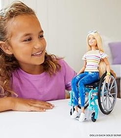 Barbie Fashionistas Doll, Blonde with Wheelchair and Ramp 2