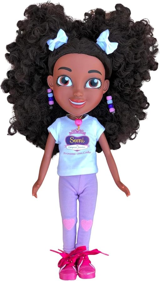 Somi the Computer Scientist 14” Somi Talking Educational Computer Science STEM Black Dolls for Girls Aged 5+
