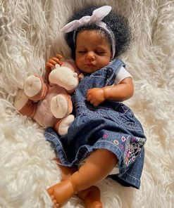 Reborn Baby Dolls Black – 20 Inch African American Newborn Girl Doll, Real Life Baby Dolls Soft, Realistic, Waterproof, Poseable with Accessories Gift for Kids Age 3+