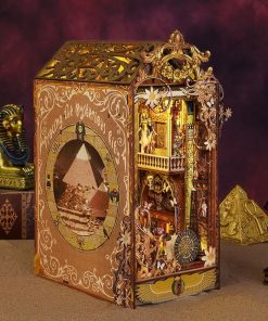 CuteQi Miniature House Kit DIY House Kit Creative Room with Furniture Tiny House Making Kit with Light and Music HandmadeCrafts Gift for Adults & Friends and Lovers(Ancient Egyptian Palace) 2