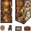 Book Nook Kit Miniature Booknook Kit Decorative Bookend Bookshelf 3D Wooden Puzzle Dollhouse Gifts for Adults Teens – Bell’s Mystery (SQ-42)