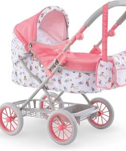 Corolle – Mon Grand Poupon Carriage Stroller – Adjustable Handle, Folding Design, for 14″, 17″ & 20″ Baby Dolls