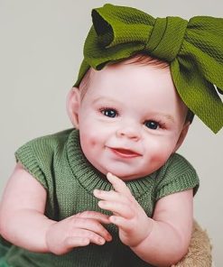HOOMAI Realistic Reborn Baby Dolls Lifelike 20-Inch Newborn Girl Vinyl Real Life Dolls Soft Cloth Body with Feeding Accessories Gift Box for Kids Age 3+ 2