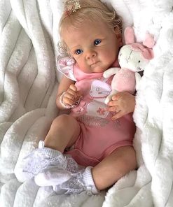 Realistic Newborn Baby Dolls Silicone Full Body Vinyl Girl 18 Inch Real Life Like Reborn Dolls That Look Real Soft Body with Toys Accessories for Age 3+