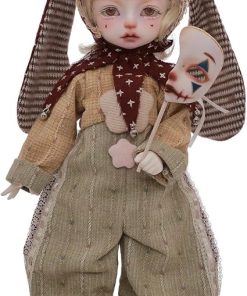 Jokerbjd 1/6 Bjd Doll Halloween Clown Style Party Circus Performer Half Mask Ball Jointed Dolls Resin Toys for 15+ Year Old