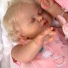 iCradle Reborn Baby Dolls Girls Siicone Full Body 20 inch Realistic-Washable Newborn Toddler Dolls Brown Hair Anatomically Correct with Clothes and Toy Accessories Gift for Kids Age 3+ 4