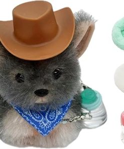 4 Inches Silicone Chinchilla, Realistic Silicone Mouse as Silicone Piglet Companion with Sleeping Pad Accessories for Kids Boy Girl Birthday Handmade Gift(Grey Chinchilla) 2
