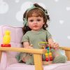 22 Inch Toddler Reborn Baby Dolls Full Body Washable Realistic Baby Doll Girl Anatomically Correct Soft Silicone Newborn Look Baby Doll with Clothes and Toy Accessories…