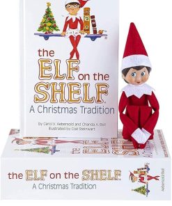 The Elf on The Shelf Scout Girl (Light Tone/Blue Eyed Girl) with Magifreez Rainbow Snow Pixie 2