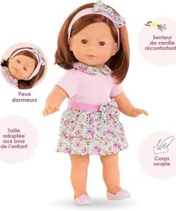Corolle Ma Pia 14″ Doll – with Pink Floral Outfit and Matching Headband, Soft-Body, Sleeping Eyes and Vanilla Scent, for Ages 4 Years and up 2