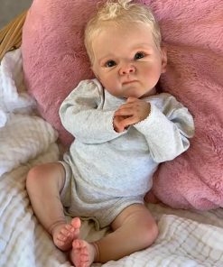 Zero Pam Reborn Baby Dolls 18inch Realistic Lifelike Newborn Baby Dolls Eyes Open Handmade Soft Body Real Life Baby Doll That Look Real with Clothes Toy Accessories