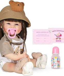 DOLLHOOD Reborn Baby Dolls – 18-Inch Lifelike Realistic Full Realistic Vinyl Silicone Baby Doll with Movable Arms and Legs Complete with Accessories Great Gift for Kids (Noah James)
