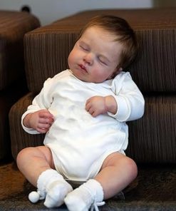 Wamdoll 19Inches Hand Rooted Hair Real Life Reborn Baby Dolls Crafted in Vinyl Full Body Anatomically Correct Lifelike Newborn Sleeping Girl Doll Look Realistic