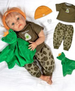 Paradise Galleries Realistic Reborn Baby Doll 20 Inch with Magnetic Pacifier Designer Doll by Pat Moulton Special Birthday Gift for Ages 3 and Up – Frog Prince 2