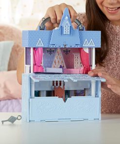 Disney Frozen Pop Adventures Arendelle Castle Playset with Handle, Including Elsa Doll, Anna Doll, & 7 Accessories – Toy for Kids Ages 3 & Up, Blue 2