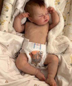 20Inch Silicone Reborn Cute Toddler Girl Doll Premie Baby Girl Genesis Hand Painted Doll Cute Lifelike Silicone Babies with Clothes and Accessories Gift for Children (Cloth Body) 2