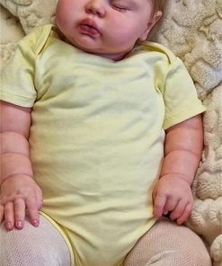 Anano Lifelike Reborn Baby Dolls Pickle – 24 inch Chubby Handmade Baby Doll Realistic Soft Cloth Body Dolls with Vivid Skin Texture for Kids Ages 3+