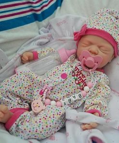 12″ Reborn Baby Dolls, Full Silicone Baby Dolls, Realistic Soft Silicone Newborn Baby Doll, Real Full Body Silicone Reborn Baby Dolls with Feeding Accessories（Girl） 2