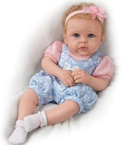 The Ashton – Drake Galleries Linda Murray Little Livie Weighted TrueTouch Silicone Baby Girl Doll with Rooted Hair