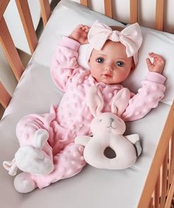 BABESIDE Realistic Reborn Baby Dolls-20Inch Ultra-Soft Cloth Body Newborn Baby Dolls with Blue Eyes Real Life Baby Dolls for Toddler with Accessories