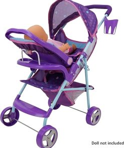 509 Crew 509: Mermaid Doll Travel System Stroller – Kids Pretend Play Stroller Set, Includes Shopping Basket, Retractable Canopy, Child Tray & Removable Car Seat, Ages 3+ (T716028) 2