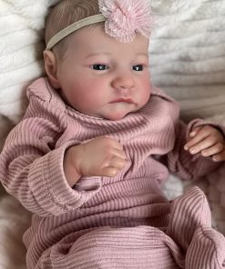 iCradle Reborn Baby Dolls 19 Inch Realistic Newborn Baby Girl Dol with Cloth Bodyl Real Life Silicone Baby Dolls with Outfit & Accessories