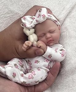 7″ Girl Micro Preemie Full Body Silicone Baby Doll Susie Lifelike Mini Reborn Doll Surprice Children Anti-Stress -4 2