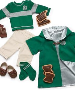 American Girl Harry Potter 18-inch Doll Slytherin Quidditch Uniform Outfit with Robe Featuring House Crest, For Ages 6+