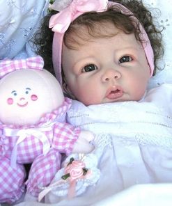 Zero Pam Reborn Baby Dolls Girl 20 inch Lifelike Baby Doll Soft Vinyl Cloth Body Realistic Reborn Doll Eyes Open wiht Real Hair for Girls Toys and Gifts with Accessories