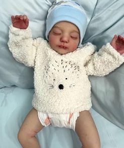 Zero Pam Realistic Reborn Baby Dolls Boy, 19 inch Sleeping Newborn Toddler Preemie Dolls Soft Cloth Body Poseable Vinyl Limbs Real Life Baby Dolls for Girls with Doll Accessories
