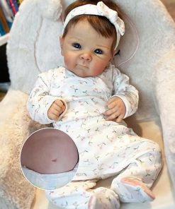 Zero Pam Reborn Baby Dolls Silicone Full Body, Realistic Baby Doll,18 in Anatomically Correct Baby Girl, Full Silicone Baby Doll, Real Life Reborn Dolls with Accessories
