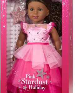 American Girl 2024 Pink Stardust Holiday Collector Doll with Swarovski Crystals – Brunette