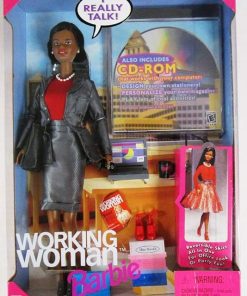 Mattel Barbie Working Woman Talking Doll W Cd-ROM (1999) #20549 2
