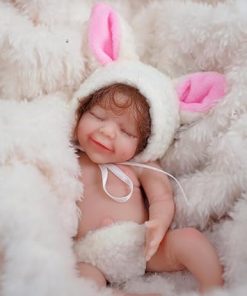 6″ Mini Silicone Baby, Reborn Dolls Full Body, Realistic Newborn Baby Doll, Lifelike Miniature Collectible, Washable, Gift for Kids, Collectors, Baby Doll Enthusiasts, and Silicone Doll Lovers