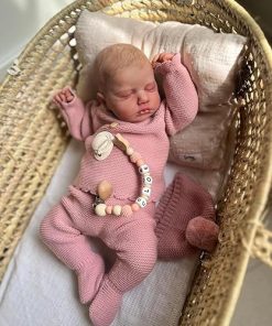 Reborn Baby Dolls Silicone Full Body Girl Loulou 20 Inch Real Life Baby Doll Realistic Lifelike Newborn Babies Dolls with Toy Accessories for 3+ Years Old Kids