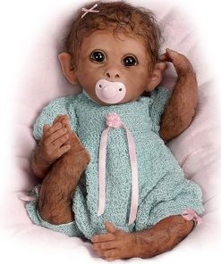 The Ashton-Drake Galleries Realistic Clementine Needs A Cuddle Monkey Doll, 14 inches, RealTouch Vinyl, by Linda Murray