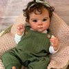 Zero Pam Reborn Baby Dolls 18 Inch Realistic Baby Doll Handmade Doll with Hair Soft Cloth Body Like Real Babies for Girls Boys Toys with Feeding Accessories 4