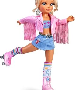16″ Roller Skating Fashion Doll with Stylish Retro Outfit and Articulated Joints, for Ages 3+ 2