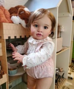 Pinky Reborn Baby Dolls Girl Lifelike 26 Inch 68cm Real Baby Dolls That Look Feeling Realistic Silicone Vinyl Baby Doll Reborn Babies Sweet with Toys for Age 3+ 2