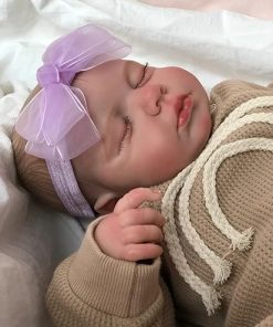 Pinky Reborn Reborn Baby Dolls 20 Inch Realistic Sleeping Doll Silicone Reborn Toddler Handmade Doll Set 2