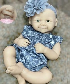 18 inch Unpainted Full Solid Silicone Reborn Doll Girl Real Life Weighted Baby Doll Handmade Toy Accessories for Kids