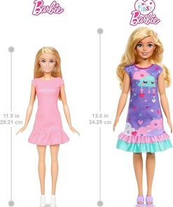 Barbie: My First Preschool Doll, Malibu with 13.5-inch Soft Posable Body, Deluxe Party & Bedtime Clothes & Accessories, Blonde Hair 2