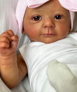 Zero Pam Black Reborn Baby Dolls Girls-19 in Realistic Baby Doll, African American Newborn Babies, Real Life Silicone Doll, Black Reborn Dolls with Accessories 2